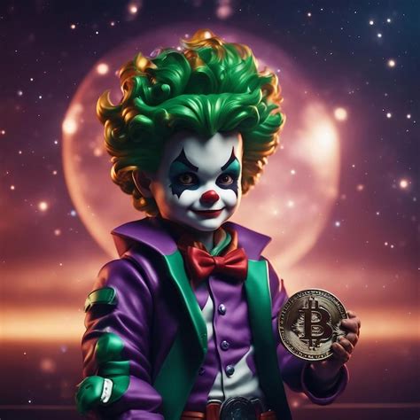 Premium AI Image | Baby joker holding bitcoin image