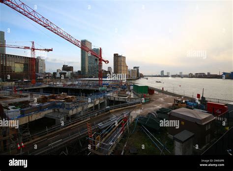 Construction Site At Riverside South Westferry Circus Canary Wharf