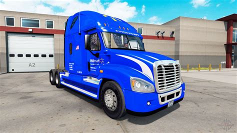 Skin Walmart On Tractor Freightliner Cascadia For American Truck Simulator