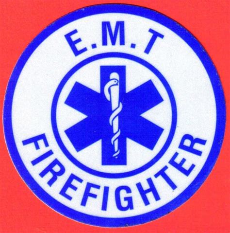 Emt Decalsticker Round Emt Firefighter Ebay