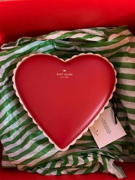 Nwt Authentic Kate Spade Chocolate Heart Bag Love Yours Truly Leather Novelty Heart Bag