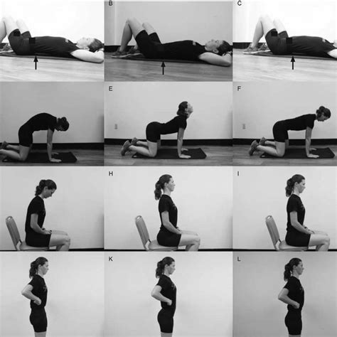 Examples Of Postural Exercise Pelvic Girdle Tilts A Start Position Download Scientific