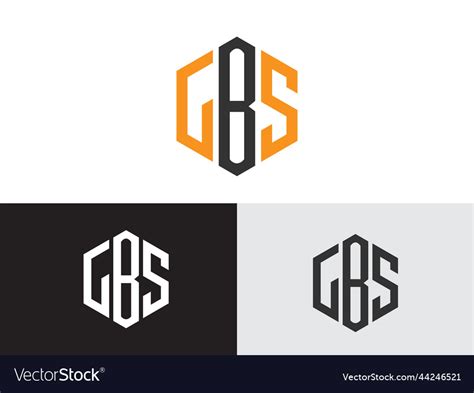 Gbs letter logo design lettering Royalty Free Vector Image