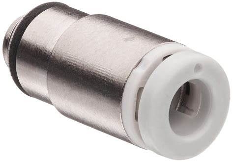 Smc Kq S M N Nickel Plated Brass Push To Connect Tube Fitting Hex