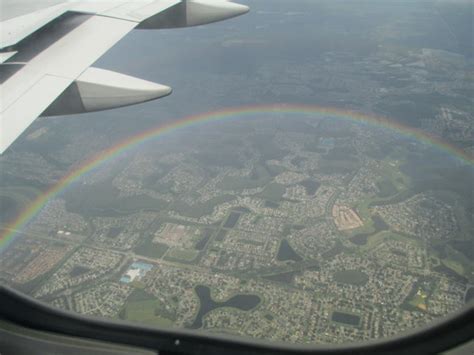 Community - Circle Rainbow Seen From Airplane over Central Florida