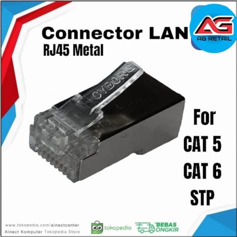 Jual Konektor Rj Cat Besi Connector Lan Rj Cat Metal Iron Utp