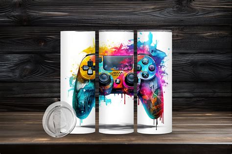 2 Gamer Tumbler Sublimation Designs Download Png Game Tumbler Wrap