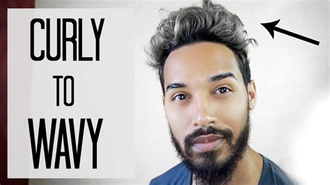 Curly To Wavy Mens Hair Tutorial How To Youtube