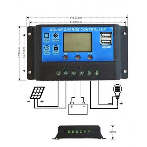 Kit Solar Cu Panou Fotovoltaic 100W Controller 30A Bec 12V