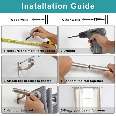 Snapklik Splicing Curtain Rods For Windows 16 120 Inchs 1 Inch