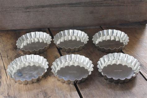 Vintage French Tartlet Pans Set Of Heavy Steel Fluted Tart Baking Pans