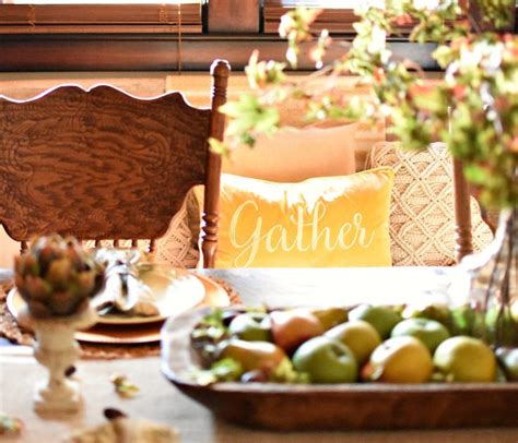 Early Fall Tablescape Harvest Fruits Apples Pears French Country Fall