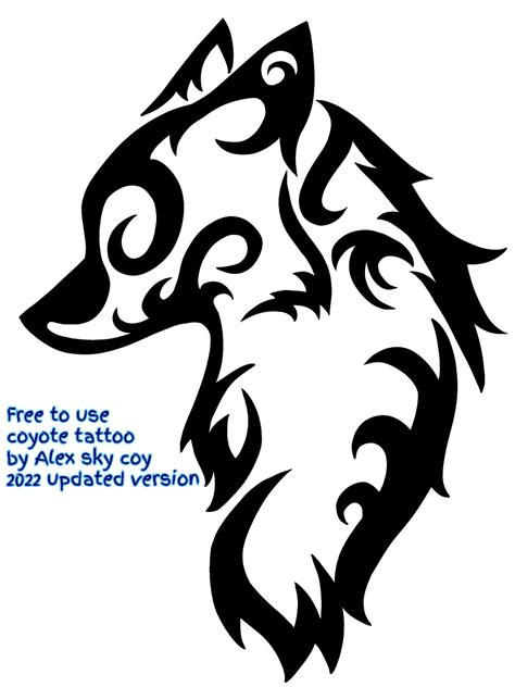 Coyote tattoo updated 2022 by alexskycoy on DeviantArt