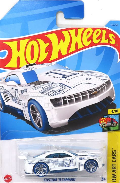 駿河屋 1 64 CUSTOM 11 CAMARO ホワイトブルー Hot Wheels HW ART CARS HKK17 ホットウィールhotwheels