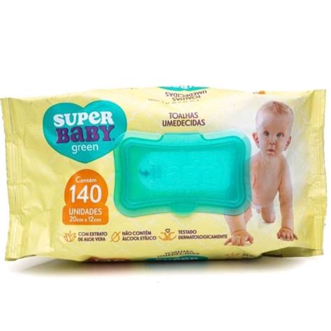 Toalha Umedecida Super Baby Green Unidades Shopee Brasil