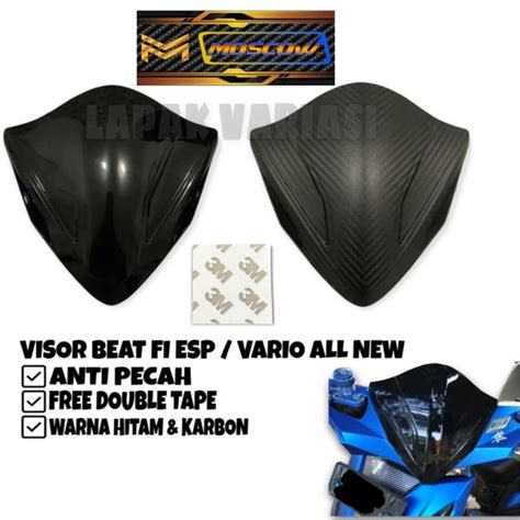 Jual Visor Honda Beat Fi Esp Injeksi Model Tgp Karbon Visor Vario