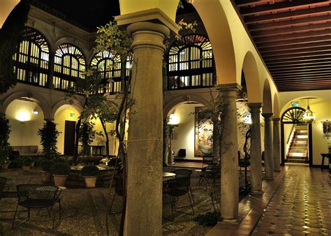 Parador de Granada | Indoor Courtyard at Night