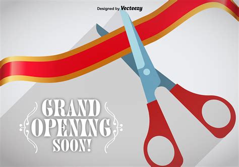 Grand Opening Ribbon Cutting Vector - Download Free Vector Art, Stock ...