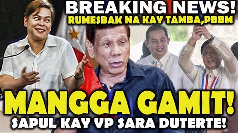 Sapul Kay Vp Inday Rumesbak Na Kay Tamba Pbbm Fprrd Ipapatawag Sa