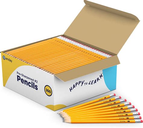 Amazon Basics Woodcased 2 Pencils Pre Sharpened Hb Lead Bulk Box 150 Count