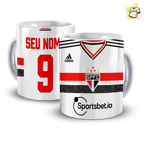 Caneca São Paulo Oficial 2023 Personalizada Nome e Numero Porcelana