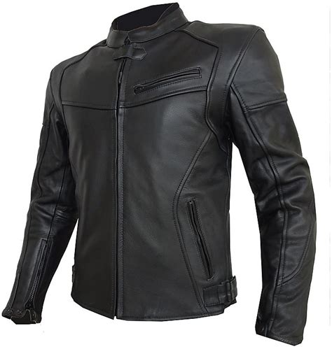 Custom Motorcycle Jacket In Vintage S Tech Leather Black Jack For Sale