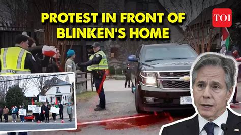 Bloody Blinken War Criminal Pro Palestinian Supporters Stage