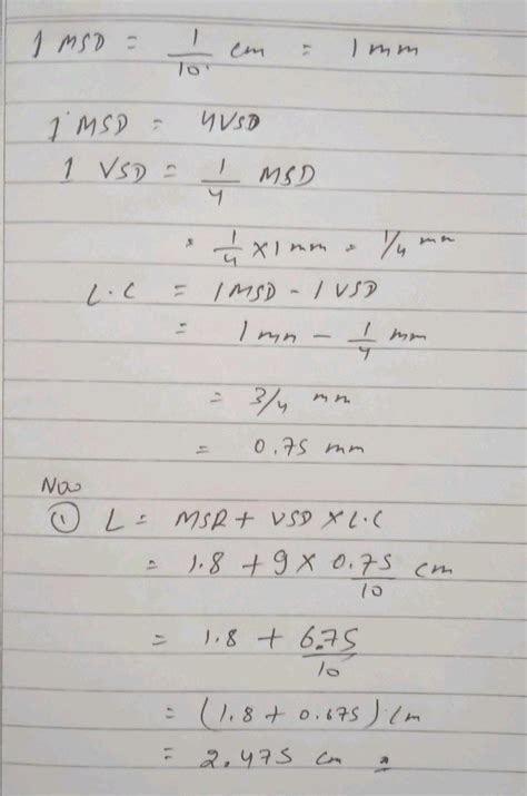 In A Vernier Calipers There Are Divisions On The Vernier Scale And