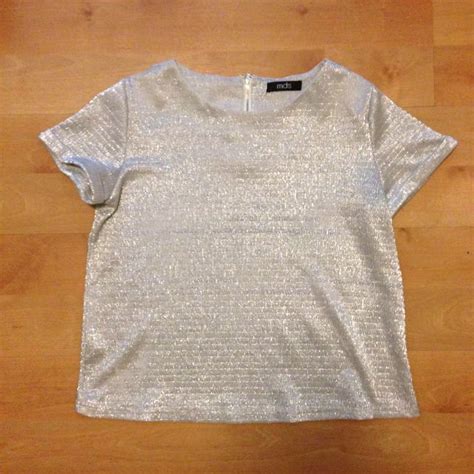 mds silver top womens fashion tops sleeveless  carousell