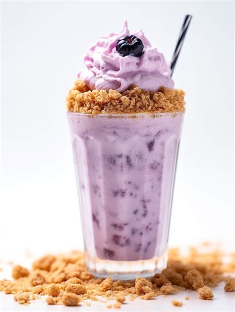 Blueberry Cheesecake Milkshake Stock Illustration Illustration Of