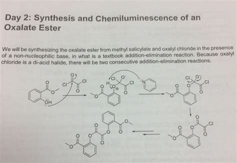 Solved Oxalate Ester Synthesis Problem Need Help