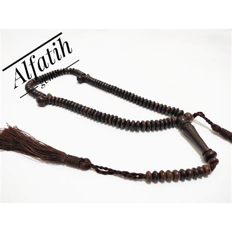 Jual SPESIAL Tasbih Kayu Galih Asem Pipih Natural Shopee Indonesia