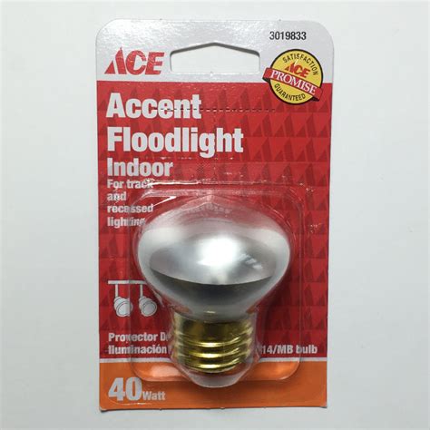 Ace 40w 120v R14 E26 Base Flood Incandescent Light Bulb Bulbamerica