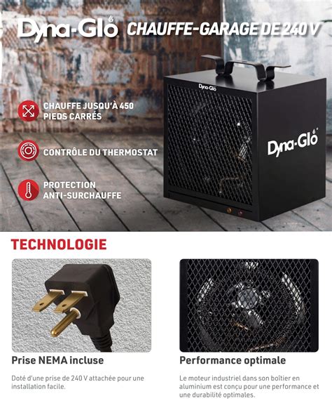 Radiateur De Garage électrique Utilitaire Dyna Glo 4 800 W Noir Canadian Tire