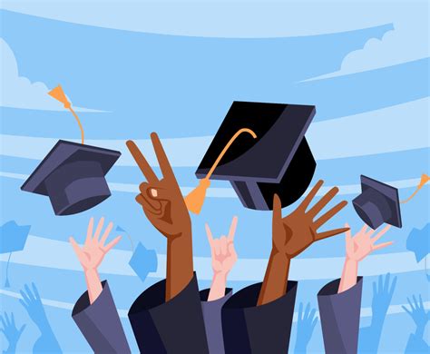 Hand Celebrate College Graduation Background Vector Art Graphics