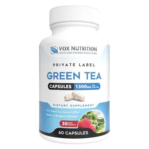 Private Label Green Tea Plus Weight Loss Supplement Vox Nutrition