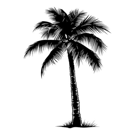 Premium Vector Silhouette Coconut Tree Black Color Only