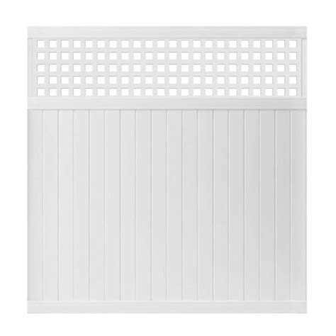 Outdoor Essentials Lewiston 6 Ft X 6 Ft White Vinyl Lattice Top Fence Panel Wayfair