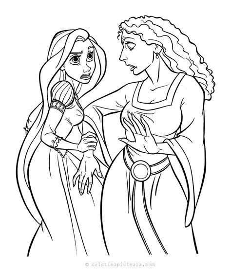 Rapunzel And Flynn Lanterns Coloring Pages