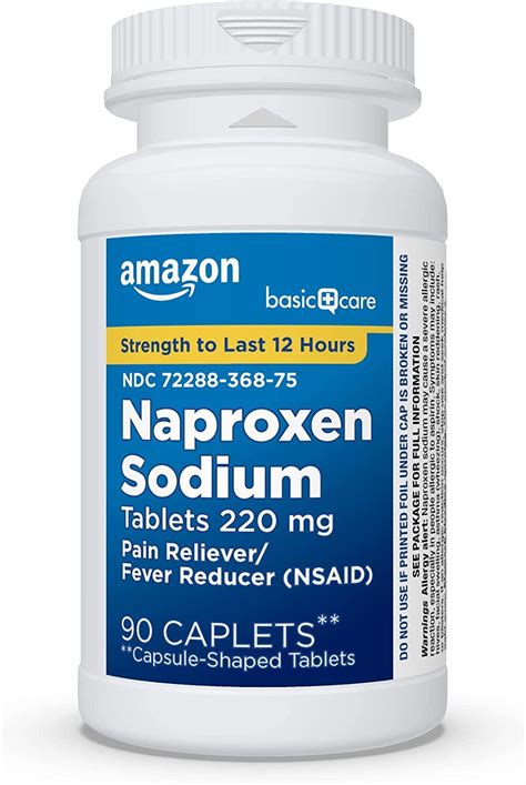 Amazon Basic Care Naproxen Sodium Tablets Mg Count Pack Of