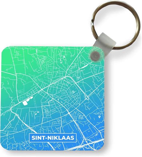 Sleutelhanger Uitdeelcadeautjes Stadskaart Sint Niklaas Belgi