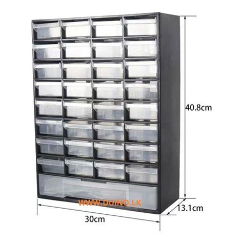 41 Drawers Plastic Storage Cabinet Tool Box with 40 Small Drawers and 1 ...