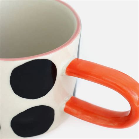 Caroline Gardner Mono Big Spot Ceramic Mug About Living