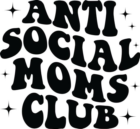 Anti Social Moms Club Sticker Laptop Sticker Waterproof