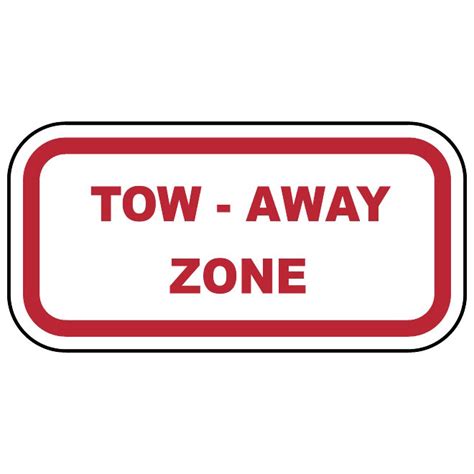 Tow-away zone text sign Royalty Free Stock SVG Vector