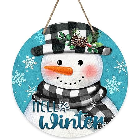 Amazon Deroro Let It Snow Snowman Sign For Front Door Decor