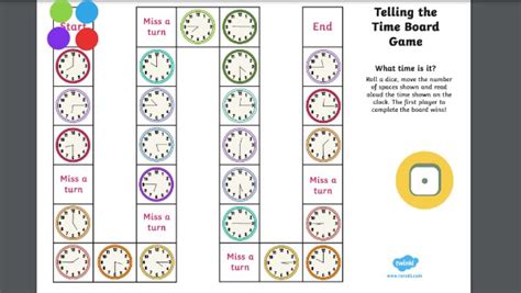 Telling The Time Board Game