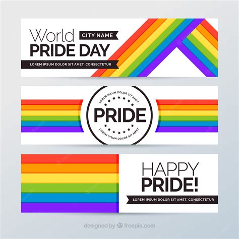 Premium Vector Banners With Colorful Pride Day Banner