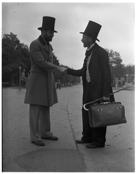 Two Gentlemen Exchange Greetings At The Dexter Pageant 1941 Ann