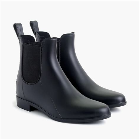 Jcrew Chelsea Rain Boots In Black Lyst